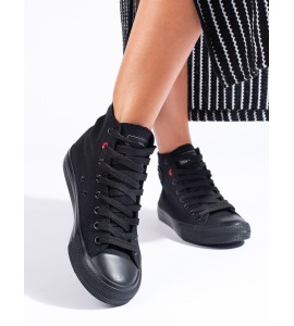 Aukšti laisvalaikio batai moteriški juodi (-os) big  t274033