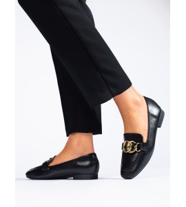 Elegantiški (-os) juodi (-os) žemakulniai batai moteriški shelovet