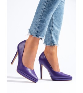 Violetiniai batai su kulnu shelovet