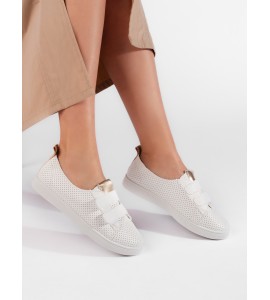 Laisvalaikio batai moteriški balti (-os) su lipukais