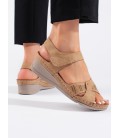 Basutės moteriški pilno kulno  camel