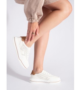 Odiniai (-ės) ažūriniai (-ės) balti (-os) batai sportiniai
