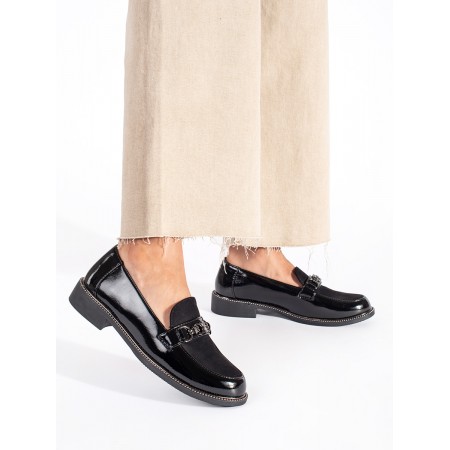 Juodi (-os) elegantiški (-os) mokasinai moteriški