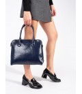 Juodi (-os) pusbačiai loafersy moteriški