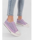 Violetiniai ažūriniai (-ės) laisvalaikio batai